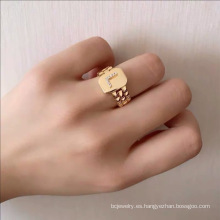 Shangjie OEM Anillos Oficina de moda Lady Rings Jewelry Anillo ajustable con anillo de oro para mujeres